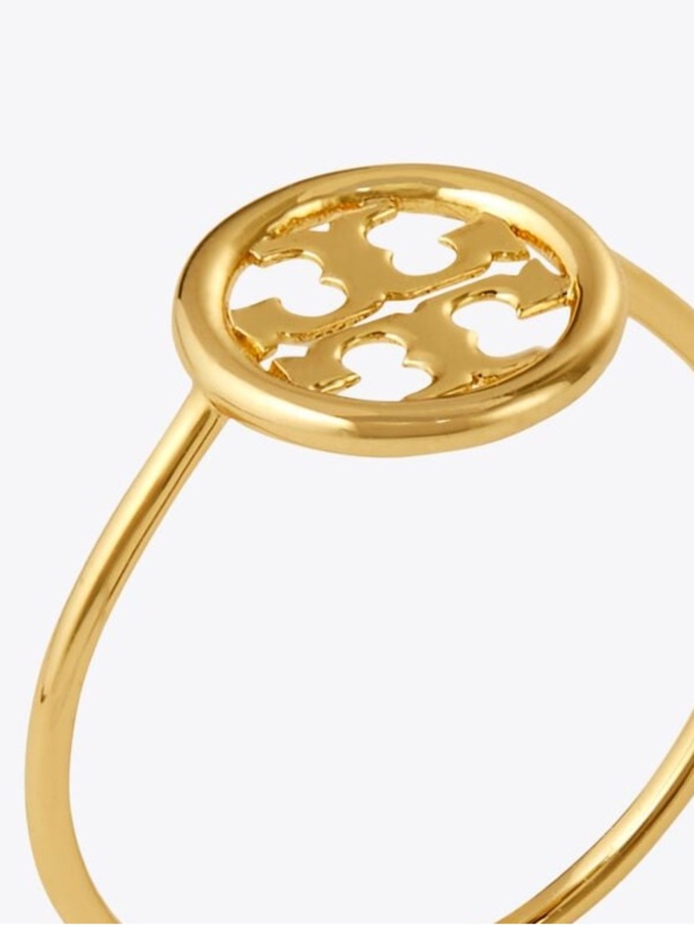 TORY BURCH Miller Delicate Ring in 18k Plated Gold Size 7 - Picture 3 of 10